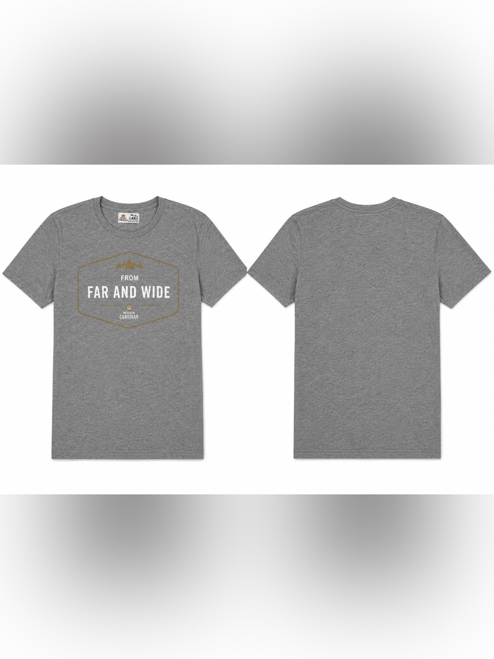 MOLSON CANADIAN Far And Wide Grey Graphic Tee Men’s Sz S Beer Merch Promo Shirt - Picture 3 of 13